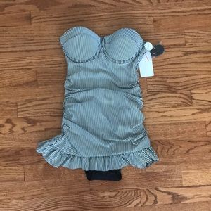 NWT Jessica Simpson striped bathing suit dress